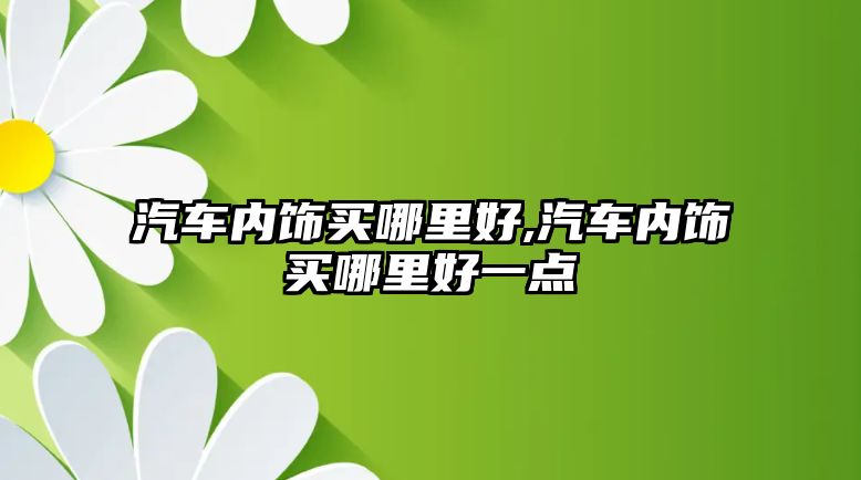 汽車內飾買哪里好,汽車內飾買哪里好一點