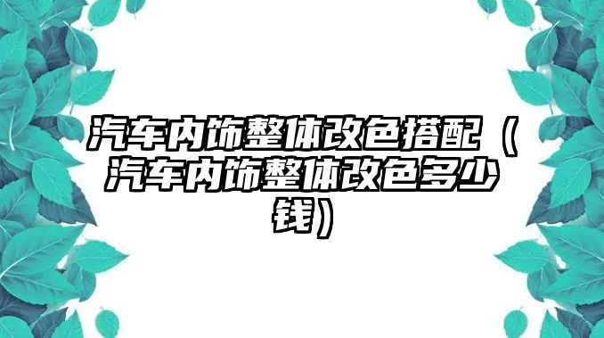 汽車內飾整體改色搭配（汽車內飾整體改色多少錢）