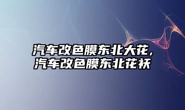 汽車改色膜東北大花,汽車改色膜東北花襖