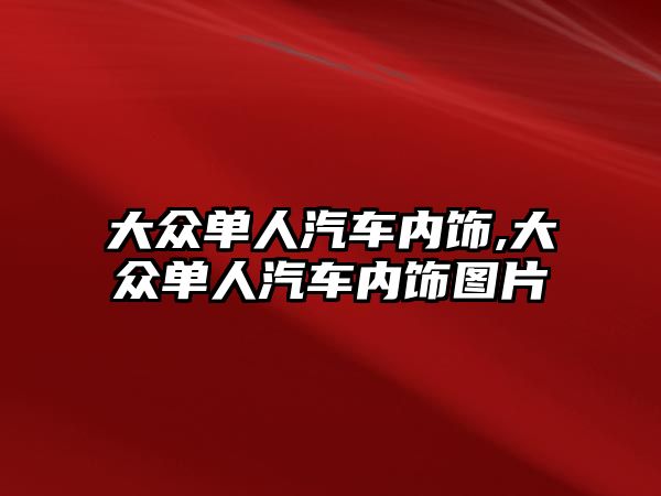 大眾單人汽車內飾,大眾單人汽車內飾圖片