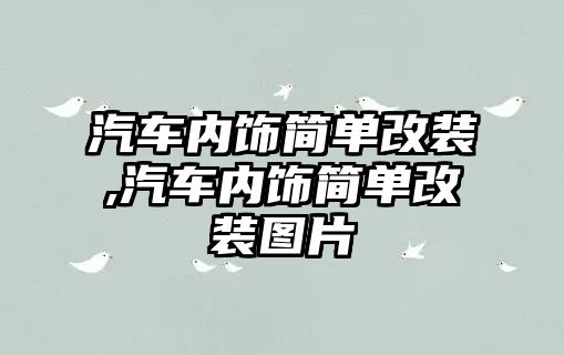 汽車內飾簡單改裝,汽車內飾簡單改裝圖片