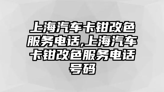 上海汽車卡鉗改色服務電話,上海汽車卡鉗改色服務電話號碼