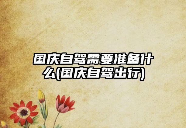 國慶自駕需要準備什么(國慶自駕出行)