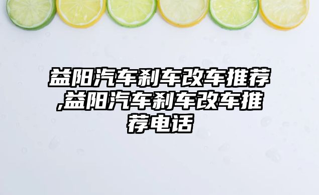 益陽汽車剎車改車推薦,益陽汽車剎車改車推薦電話