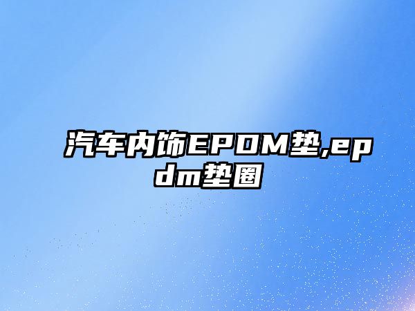 汽車內飾EPDM墊,epdm墊圈