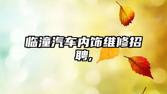 臨潼汽車內飾維修招聘,