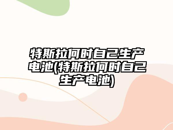 特斯拉何時自己生產(chǎn)電池(特斯拉何時自己生產(chǎn)電池)