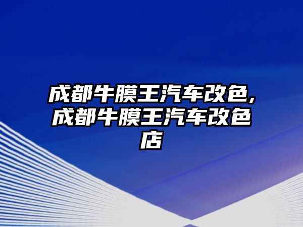 成都牛膜王汽車改色,成都牛膜王汽車改色店