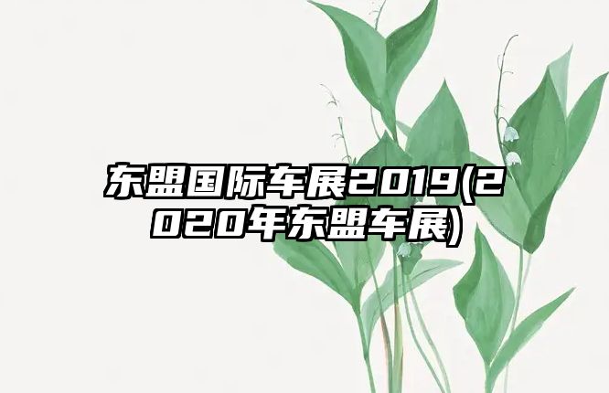 東盟國際車展2019(2020年東盟車展)