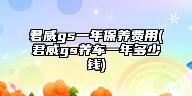 君威gs一年保養費用(君威gs養車一年多少錢)