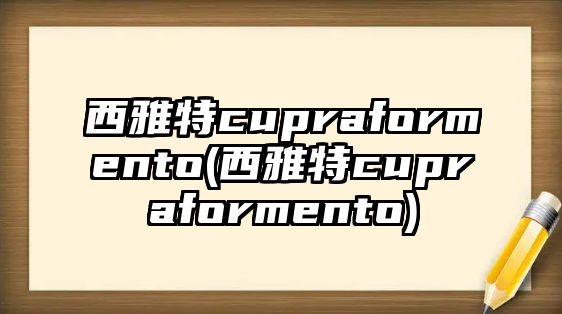 西雅特cupraformento(西雅特cupraformento)