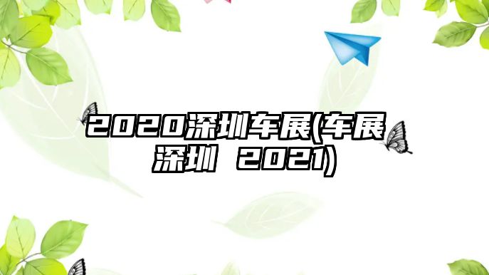 2020深圳車展(車展 深圳 2021)