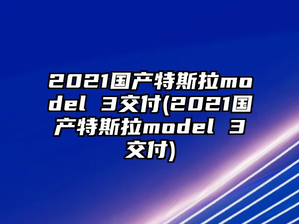 2021國產特斯拉model 3交付(2021國產特斯拉model 3交付)