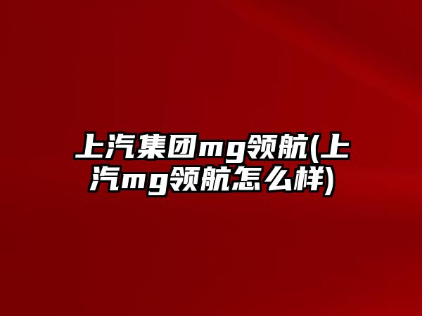 上汽集團mg領航(上汽mg領航怎么樣)