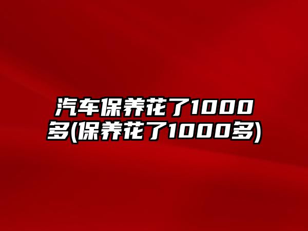 汽車保養花了1000多(保養花了1000多)