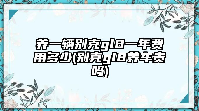 養(yǎng)一輛別克gl8一年費用多少(別克gl8養(yǎng)車貴嗎)