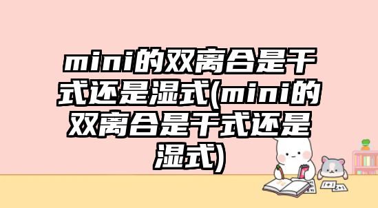 mini的雙離合是干式還是濕式(mini的雙離合是干式還是濕式)