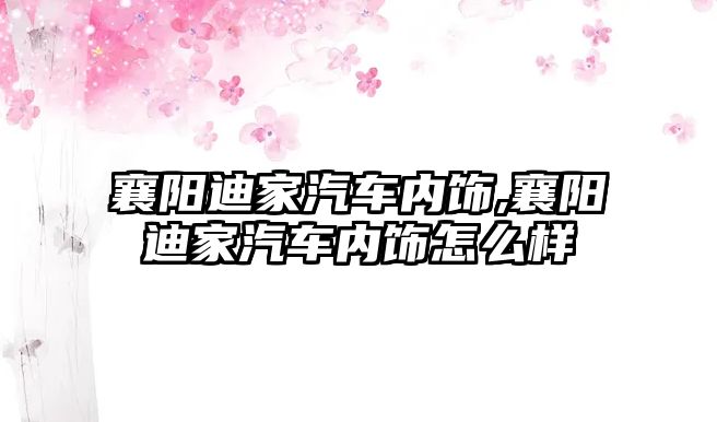 襄陽迪家汽車內飾,襄陽迪家汽車內飾怎么樣