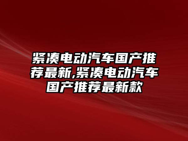 緊湊電動汽車國產推薦最新,緊湊電動汽車國產推薦最新款