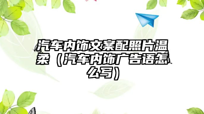 汽車內飾文案配照片溫柔（汽車內飾廣告語怎么寫）