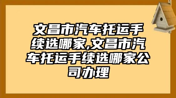 文昌市汽車托運(yùn)手續(xù)選哪家,文昌市汽車托運(yùn)手續(xù)選哪家公司辦理