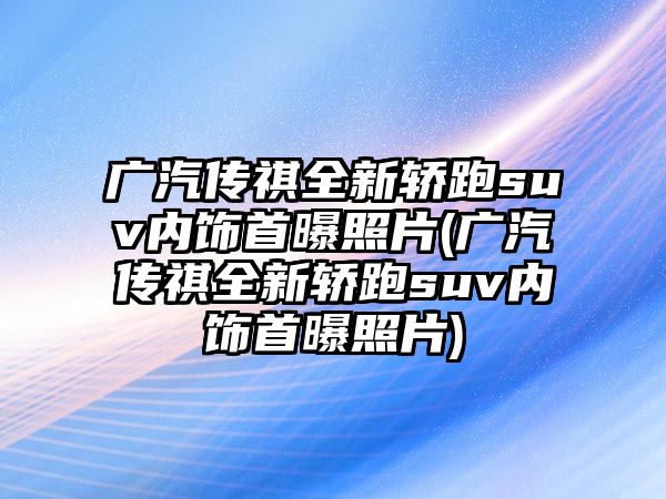 廣汽傳祺全新轎跑suv內飾首曝照片(廣汽傳祺全新轎跑suv內飾首曝照片)