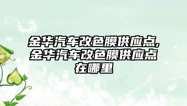 金華汽車改色膜供應點,金華汽車改色膜供應點在哪里