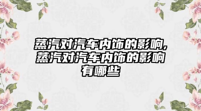 蒸汽對汽車內飾的影響,蒸汽對汽車內飾的影響有哪些