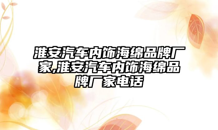 淮安汽車內飾海綿品牌廠家,淮安汽車內飾海綿品牌廠家電話