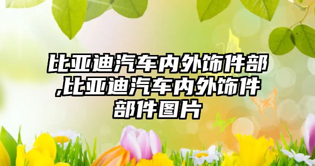 比亞迪汽車內外飾件部,比亞迪汽車內外飾件部件圖片