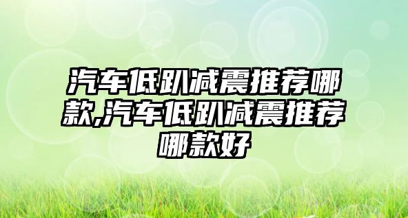 汽車低趴減震推薦哪款,汽車低趴減震推薦哪款好