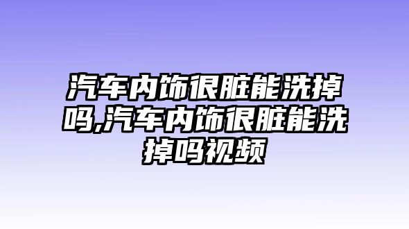 汽車內飾很臟能洗掉嗎,汽車內飾很臟能洗掉嗎視頻