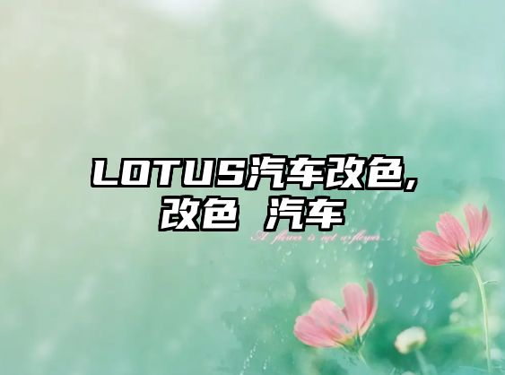 LOTUS汽車改色,改色 汽車