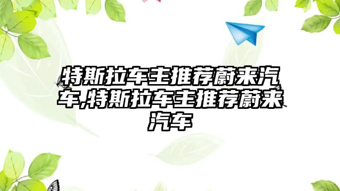 特斯拉車主推薦蔚來汽車,特斯拉車主推薦蔚來汽車