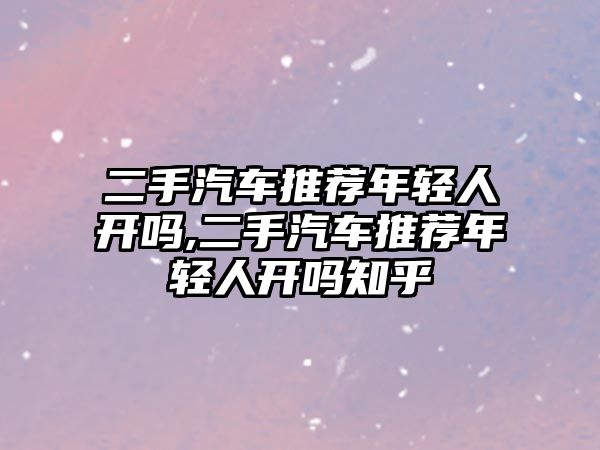 二手汽車推薦年輕人開嗎,二手汽車推薦年輕人開嗎知乎