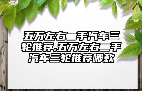 五萬左右二手汽車三輪推薦,五萬左右二手汽車三輪推薦哪款