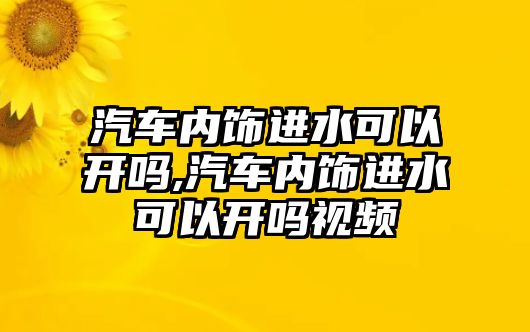 汽車內(nèi)飾進水可以開嗎,汽車內(nèi)飾進水可以開嗎視頻