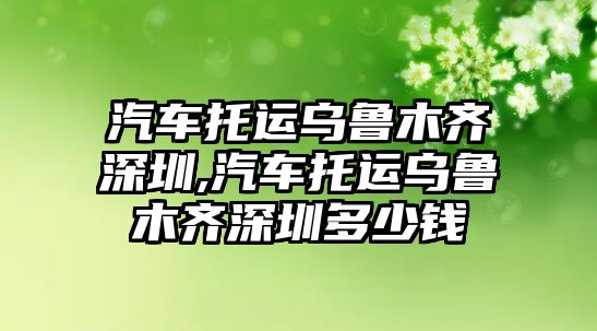 汽車托運烏魯木齊深圳,汽車托運烏魯木齊深圳多少錢